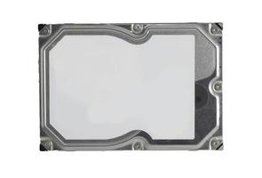 3.5 inch swivel plate internal hard disk drive for desktop computer on white background.top view,flat lay,top down. photo