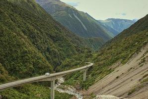 famous bridge at Arthur pass, New Zealand photo