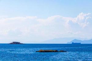 Beautiful Kavouri beach and bay Voula Vouliagmeni Greece. photo