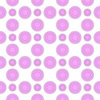 Vector seamless pattern of pink rings on white background. Suitable for web sites, textile, clothes, postcards, background