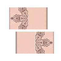 Prepared for printing in pink with an abstract ornament. vector