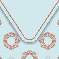 A brochure in aquamarine with a luxurious coral pattern for your brand. vector