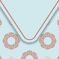 A brochure in aquamarine with a luxurious coral pattern for your brand. vector