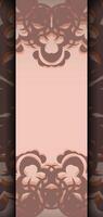 A brown and brown background with a floral pattern vector