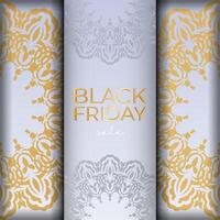 Baner Black Friday in beige color with a luxurious pattern vector