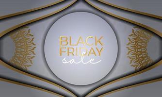 Template Poster For Black Friday Beige Colors With Abstract Ornament vector