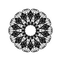 Circular pattern in form of mandala for Henna, Mehndi, tattoo, decoration. Decorative ornament in ethnic oriental style. vector