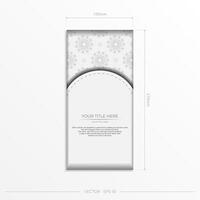 A white card with a pattern on it vector