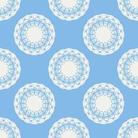 Quatrefoil geometric seamless pattern, background, vector illustration in mint blue, soft turquoise color and white.
