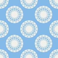 Quatrefoil geometric seamless pattern, background, vector illustration in mint blue, soft turquoise color and white.