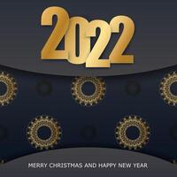 Happy new year 2020 with gold numbers and golden stars on a dark background vector