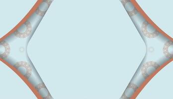Aquamarine background with Greek coral motifs and space for text vector