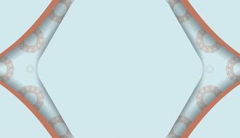 Aquamarine background with Greek coral motifs and space for text vector