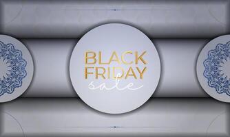 Baner For Black Friday in beige with a luxurious pattern vector