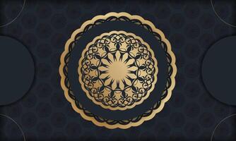 Luxury gold and black background with ornate design vector
