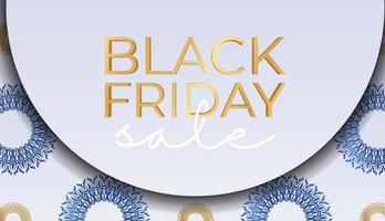 Beige Greek Pattern Black Friday Sale Party Poster vector