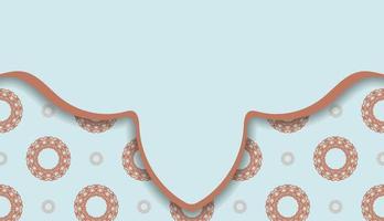 Aquamarine background with vintage coral pattern and logo space vector