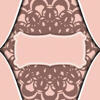 A brown and pink background with a frame vector
