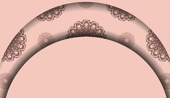 A curved arch with a brown pattern on it vector