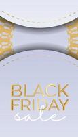 Beige Geometric Ornament Black Friday Sale Party Poster vector