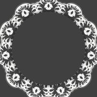 Brochure in black with vintage white ornamentation prepared for typography. vector