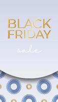 Beige Abstract Ornament Black Friday Sale Celebration Poster vector