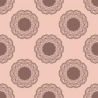 Seamless pink pattern with vintage ornament. vector