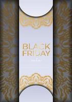 Baner Black Friday beige with a round pattern vector