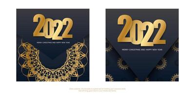 Two banners with gold numbers and a gold pattern vector