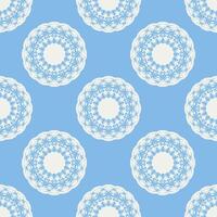 Quatrefoil geometric seamless pattern, background, vector illustration in mint blue, soft turquoise color and white.