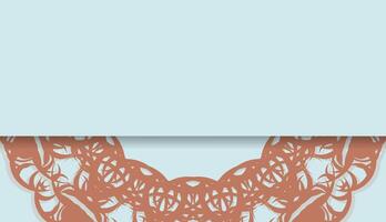 Background in aquamarine color with greek coral pattern for design under your text vector