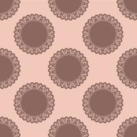 Seamless pink pattern with vintage ornament. vector