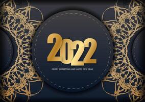 Happy new year 2020 with gold and black design vector