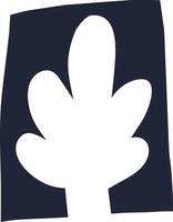 elemento de hoja de árbol abstracto. vector