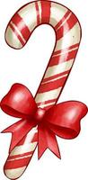 Christmas stick with a bow. vector