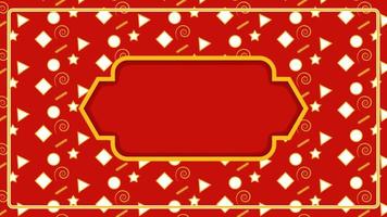 Abstract basic shape background in red colors vector