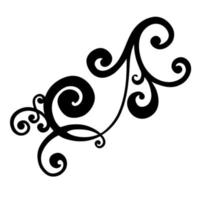 Vector damask vintage baroque scroll ornament swirl. Victorian monogram heraldic shield swirl. Retro floral leaf pattern border foliage antique  acanthus calligraphy engraved tattoo.