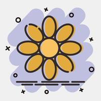 Icon marigold flower. Day of the dead elements. Icons in comic style. Good for prints, posters, flyer, party decoration, greeting card, etc. vector
