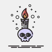 Icon candle. Day of the dead celebration elements. Icons in MBE style. Good for prints, posters, logo, party decoration, greeting card, etc. vector