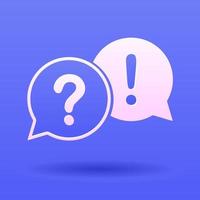 Paper cut Chat question icon isolated on purple background. Help speech bubble symbol. FAQ sign. Paper art style. Question mark sign. vector