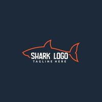 ilustración de diseño de mascota de logotipo de tiburón vector