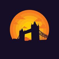 England scenery vector illustration