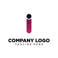 letra de diseño de logotipo i adecuada para empresa, comunidad, logotipos personales, logotipos de marca vector