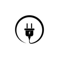 Circular Plug Cable Vector Icon Design in simple style. Eps 10