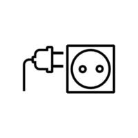 simple style plug socket vector icon