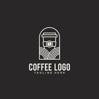 diseño de logotipo de café vintage para tienda, cafetería, restaurante, etiqueta y compañía de café vector