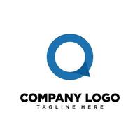 letra de diseño de logotipo q adecuada para empresa, comunidad, logotipos personales, logotipos de marca vector