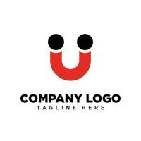 letra de diseño de logotipo u adecuada para empresa, comunidad, logotipos personales, logotipos de marca vector