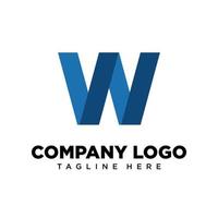 letra de diseño de logotipo w adecuada para empresa, comunidad, logotipos personales, logotipos de marca vector