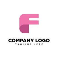 letra de diseño de logotipo f adecuada para empresa, comunidad, logotipos personales, logotipos de marca vector